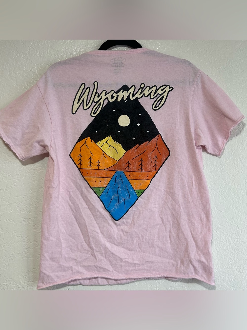 Call Your Mother Pink Short-Sleeve Wyoming Graphic Tee